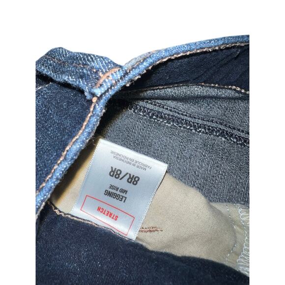 Lot of 4 pairs express skinny jeans Jeggings women’s size 8 mid rise dark wash - Picture 6 of 8